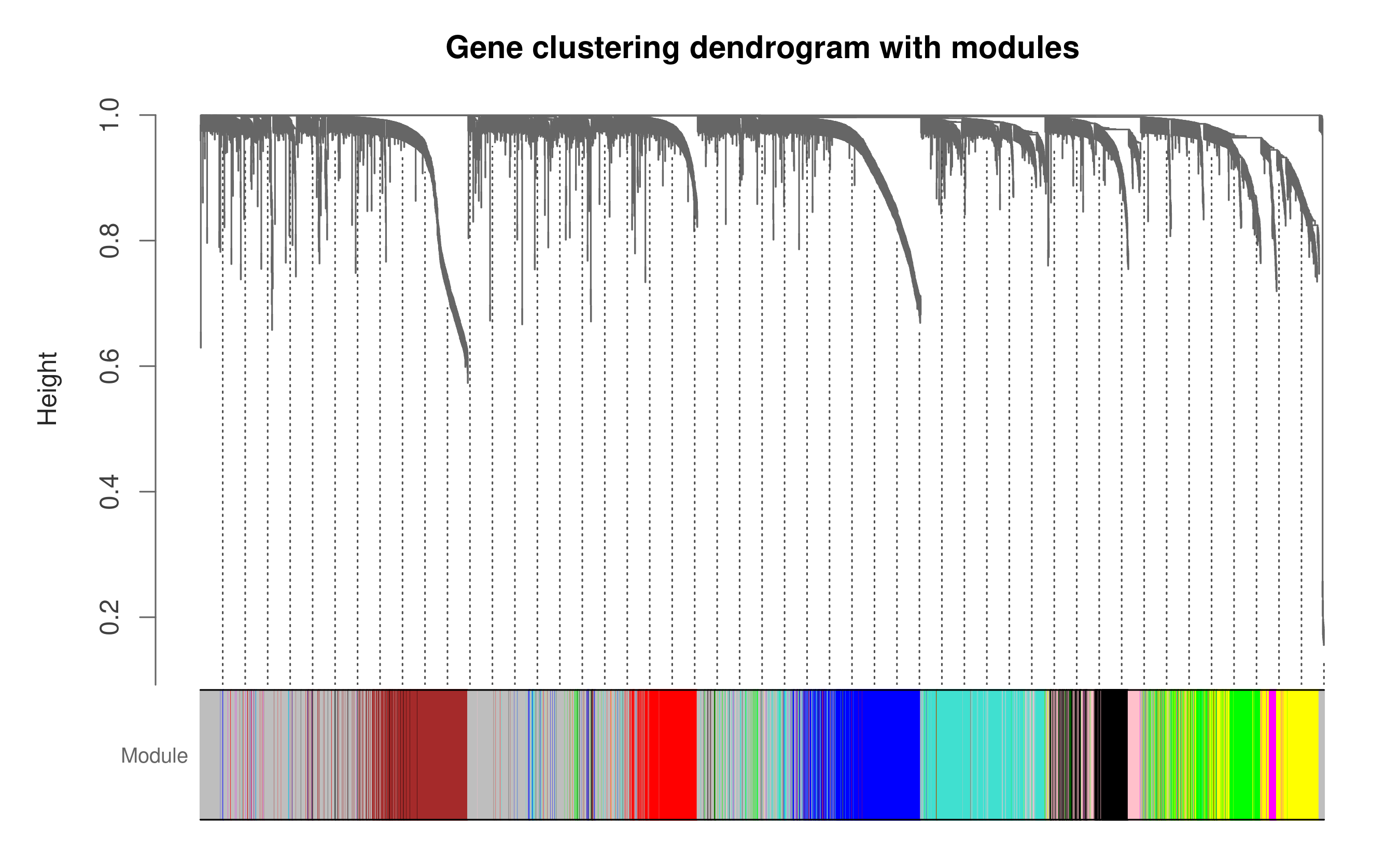 WGCNA gene dendrogram